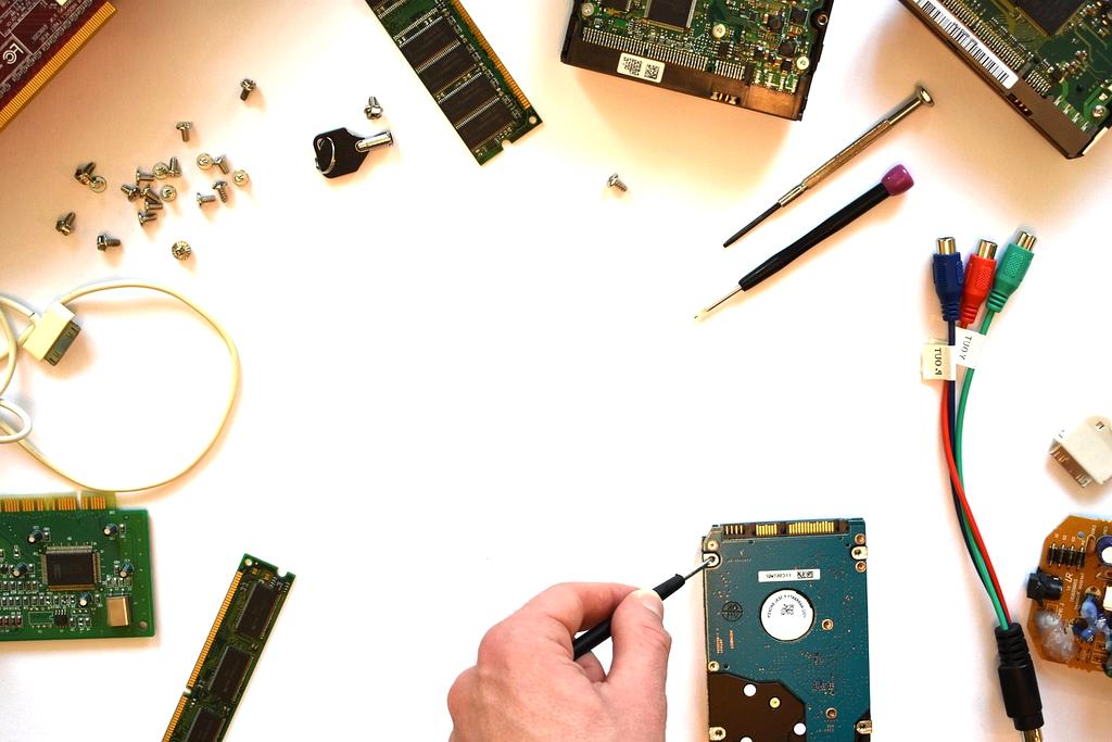 AI-powered neural diagnostic system analyzing computer hardware